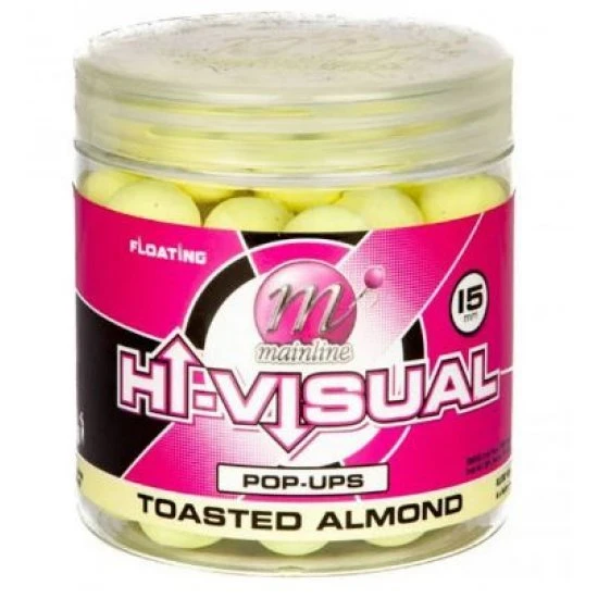 Mainline Hi-Visual Washed Out Pop-Ups Yellow Toasted Almond 15mm 3 Mainline Hi-Visual Washed Out Pop-Ups Yellow Toasted Almond 15mm