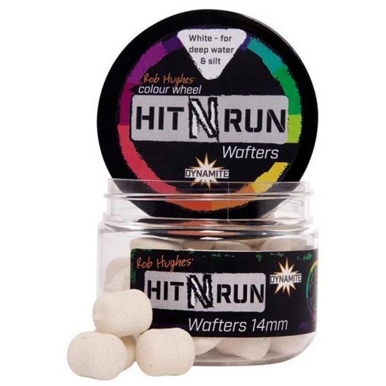 DYNAMITE BAITS Dynamite Hit N Run Bright White Wafters 14mm 3 DYNAMITE BAITS Dynamite Hit N Run Bright White Wafters 14mm