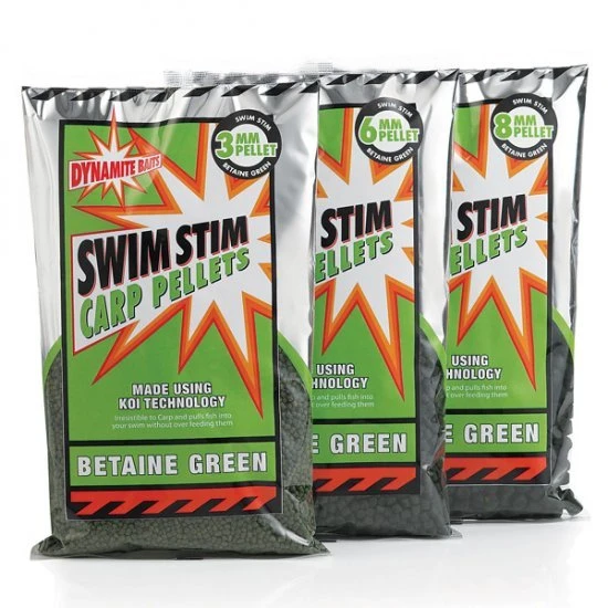 DYNAMITE BAITS Dynamite Swim Stim Green Pellets 8mm 900g 3 DYNAMITE BAITS Dynamite Swim Stim Green Pellets 8mm 900g